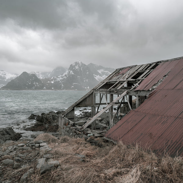 Decaying old boat house Lofoten Norway | Photo Art Print fine art photographic print