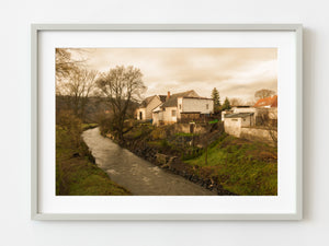 Czech rural old houses by the river | Photo Art Print fine art photographic print