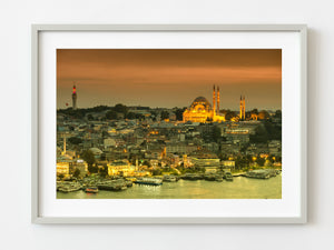 Instanbul Turkey cityscape at sunset | Photo Art Print fine art photographic print