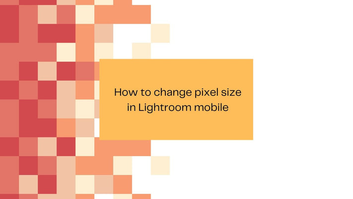 How to change pixel size in Lightroom mobile?