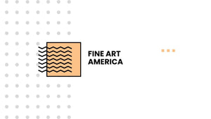 Fine Art America title beside a peach square and black wavy lines