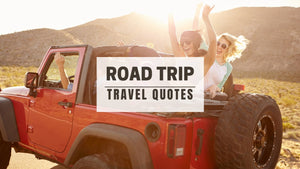 Scenic road at sunset through remote mountains, representing real journeys behind road trip travel quotes.