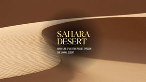 Which line of latitude passes through the sahara desert?