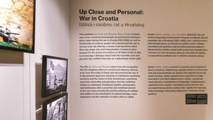 A moving exhibit inside the War Photography Museum Zagreb captures the human cost of conflict and resilience of Croatia
