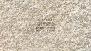 Photoshop stone engraving design effect tutorial image