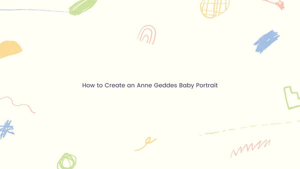 Anne Geddes-style baby portrait created with Photoshop and photo compositing