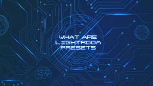 Lightroom interface showing presets panel and photo adjustments during editing