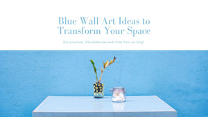 Blue wall art collection featuring serene photography prints in varying tones