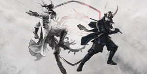 Samurai wall art featuring authentic Japanese armor photographed in Tokyo in monochrome for fine art prints