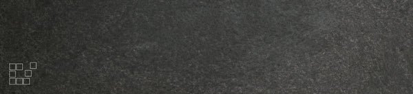 Charcoal wall art banner with dark grey texture and small outlined squares