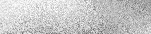 Silver wall art banner showing a textured surface with a bright metallic sheen