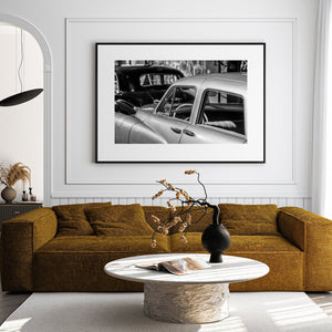 Fine art photo of Cadillac interior through open driver window