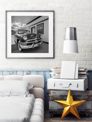 Dramatic clouds enhancing the retro scene