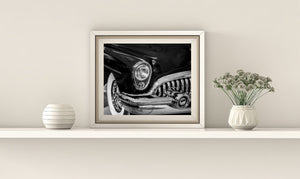 Retro car front bumper and design from 1953 Buick