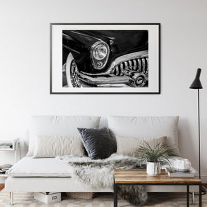 Whitewall and chrome detail of vintage American car