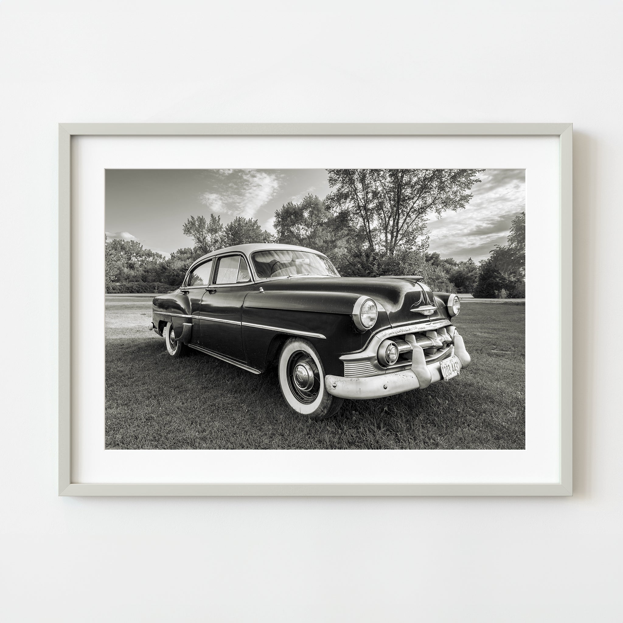 1953 Chevrolet Belair Sedan Art Print on Route 66 | Wall Art