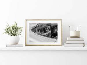 Jet age concept car dashboard captured in fine art photo