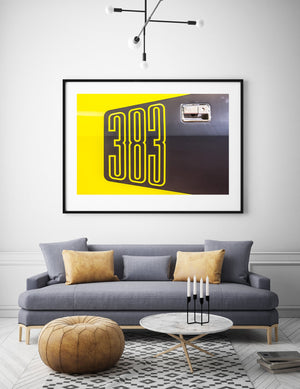 Klassiek auto-ontwerp met Plymouth Cuda 383