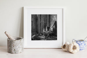 Abandoned Utility Room in Ruins | Photo Art Print fine art photographic print
