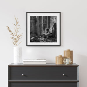 Abandoned Utility Room in Ruins | Photo Art Print fine art photographic print