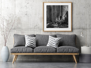 Abandoned Utility Room in Ruins | Photo Art Print fine art photographic print
