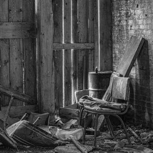 Abandoned Utility Room in Ruins | Wall Art