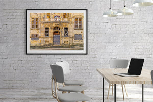 derelict hotel front photograph