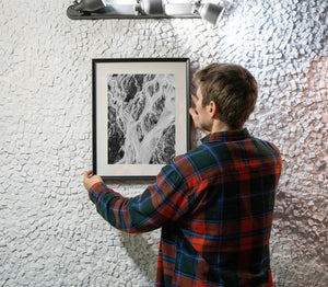 Abstract natural patterns created by water movement on Alaskan coast