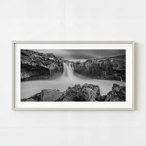 Aldeyjarfoss Iceland Waterfall Black and White Art