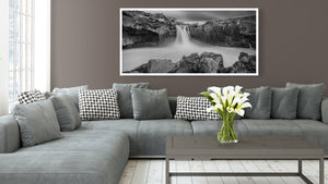 Icelandic Waterfall Photography Black White