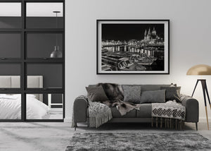 Nighttime reflections Amsterdam fine art print