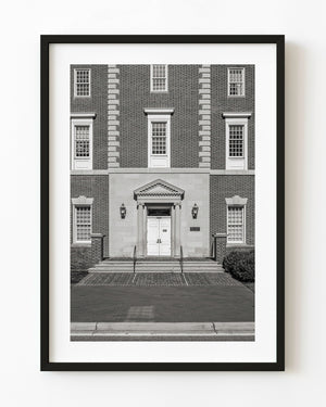 Lowe House Office Building in Annapolis photographed in black and white.