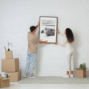 Weddell seal photographed on ice during light snowfall