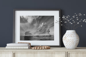 Dramatic iceberg formation floating in the Southern Ocean