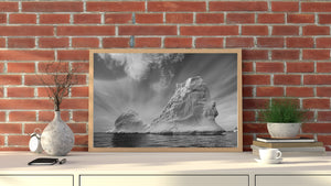 Monumental Antarctic ice structure photographed on open water