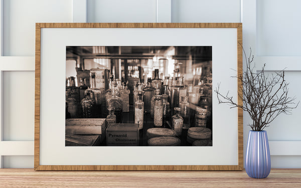 Antique Pharmacy Medical Supplies Time-Honored History | Photo Art Print fine art photographic print