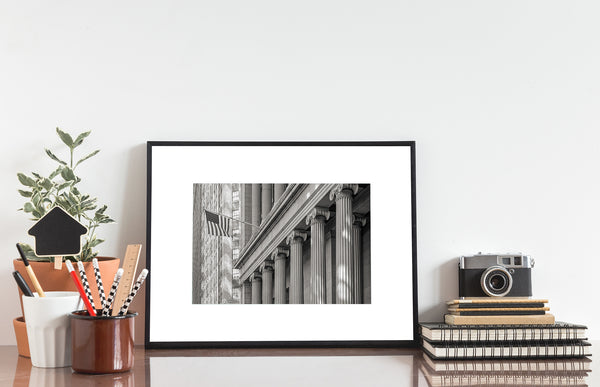 Architectural column from old building exterior New York | Photo Art Print fine art photographic print