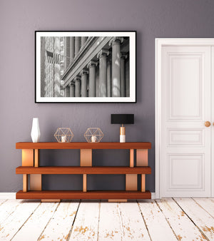 Patriotic fine art print with American flag