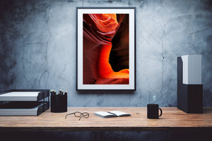 Rode en oranje kloof Wandkunst