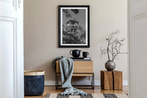 Timeless Osaka Castle photography in black and white