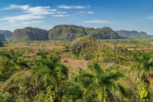 Viñales Cuba Green Limestone Hills and Fields Landscape Print
