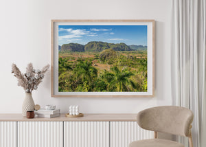 Viñales Cuba Green Limestone Hills and Fields Landscape Print
