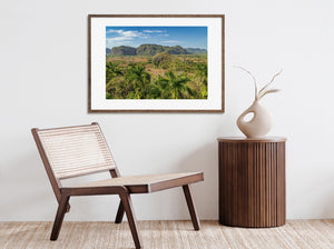 Viñales Cuba Green Limestone Hills and Fields Landscape Print