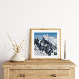 Beautiful detailed mountainscape on a sunny Antarctica day | Photo Art Print fine art photographic print