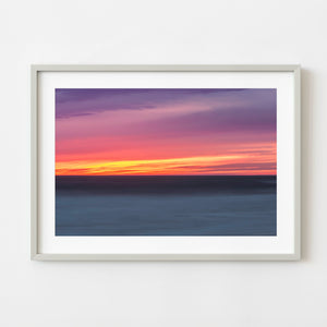 Colorful ocean sunset over the California coast
