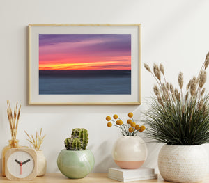 Natural sunset colors over the Pacific Ocean