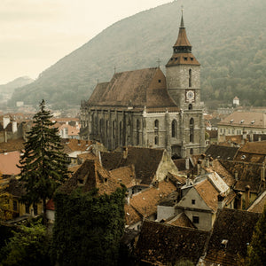 Historische schwarze Kirche Brasov Rumänien Kunstdruck für die Wand