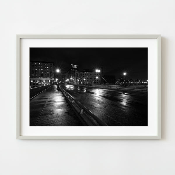 Boston Wharf Co Sign at night | Wall Art