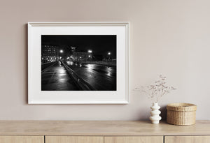 Boston Wharf Co znak w nocy | Sztuka ścienna