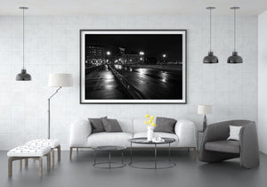 Boston Wharf Co znak w nocy | Sztuka ścienna